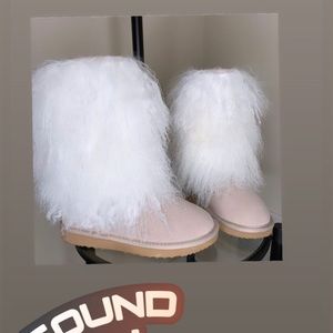 HAND MADE BOOTS REAL FUR